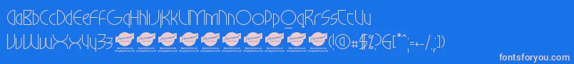 MilkywayhotelPersonaluseonly Font – Pink Fonts on Blue Background