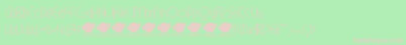 MilkywayhotelPersonaluseonly Font – Pink Fonts on Green Background