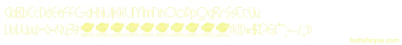 MilkywayhotelPersonaluseonly Font – Yellow Fonts on White Background