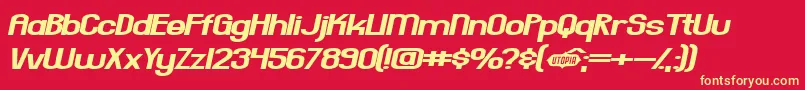 EverydayFormulaSway Font – Yellow Fonts on Red Background