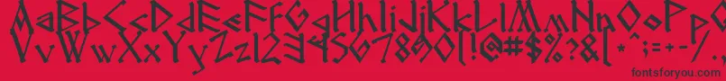 Runenglish2 Font – Black Fonts on Red Background