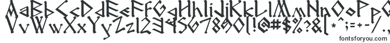 Runenglish2-fontti – karkeat fontit