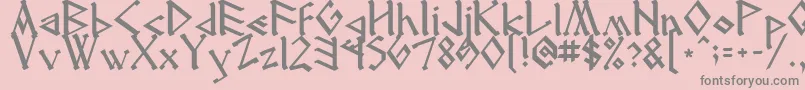 Runenglish2 Font – Gray Fonts on Pink Background