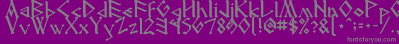 Runenglish2 Font – Gray Fonts on Purple Background