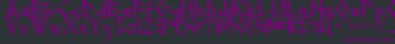 Runenglish2 Font – Purple Fonts on Black Background