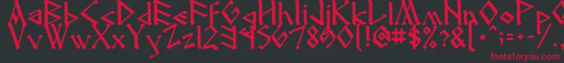 Runenglish2 Font – Red Fonts on Black Background