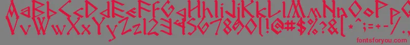 Runenglish2 Font – Red Fonts on Gray Background