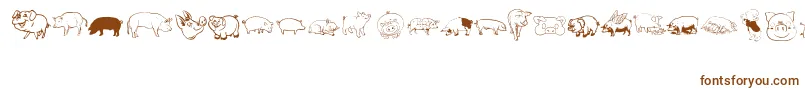 Шрифт Pigrules – коричневые шрифты