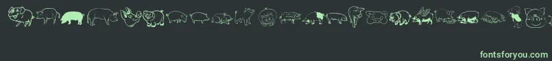 Pigrules Font – Green Fonts on Black Background