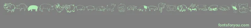 Pigrules Font – Green Fonts on Gray Background
