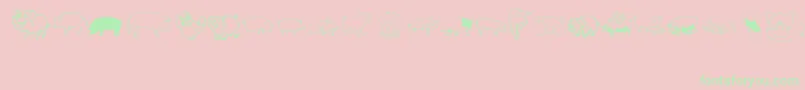 Pigrules Font – Green Fonts on Pink Background
