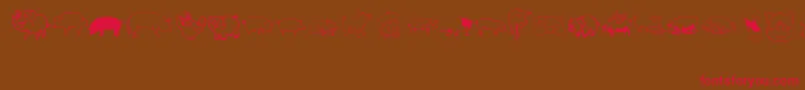 Pigrules Font – Red Fonts on Brown Background