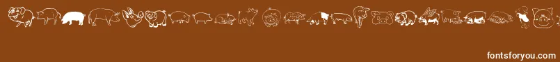 Pigrules Font – White Fonts on Brown Background