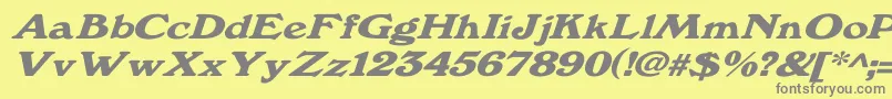 Windsordemi.FogWdItalic Font – Gray Fonts on Yellow Background