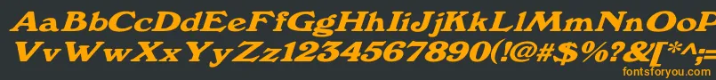 Windsordemi.FogWdItalic Font – Orange Fonts on Black Background