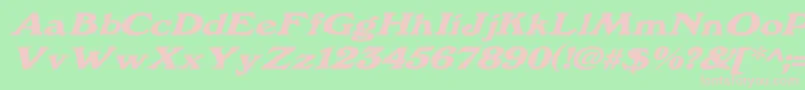 Windsordemi.FogWdItalic Font – Pink Fonts on Green Background