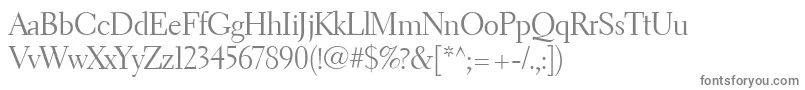 ElectraLtDisplay-fontti – harmaat kirjasimet valkoisella taustalla