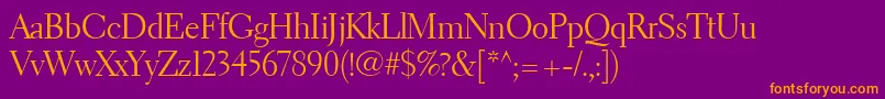 ElectraLtDisplay Font – Orange Fonts on Purple Background