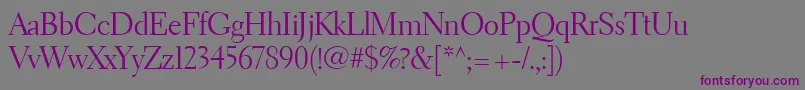 ElectraLtDisplay Font – Purple Fonts on Gray Background