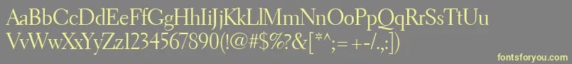 ElectraLtDisplay Font – Yellow Fonts on Gray Background