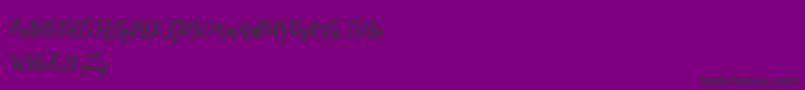 DirtylineRisingBrushFree-Schriftart – Schwarze Schriften auf violettem Hintergrund