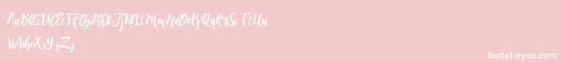 DirtylineRisingBrushFree-Schriftart – Weiße Schriften auf rosa Hintergrund