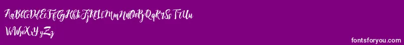 DirtylineRisingBrushFree Font – White Fonts on Purple Background