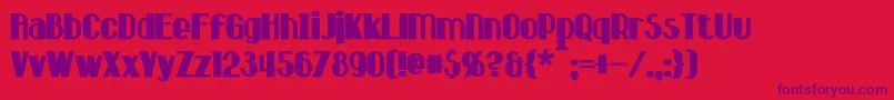 HastingsBold Font – Purple Fonts on Red Background