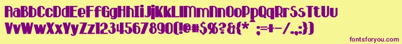 HastingsBold Font – Purple Fonts on Yellow Background