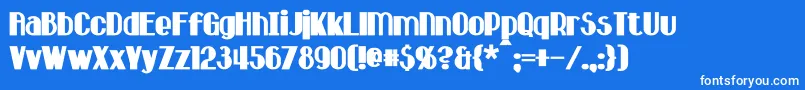 HastingsBold Font – White Fonts on Blue Background