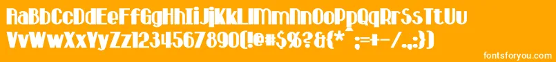 HastingsBold Font – White Fonts on Orange Background