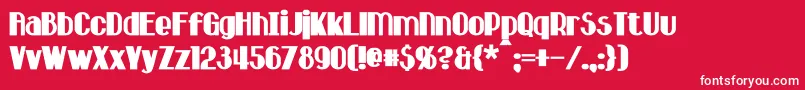 HastingsBold Font – White Fonts on Red Background