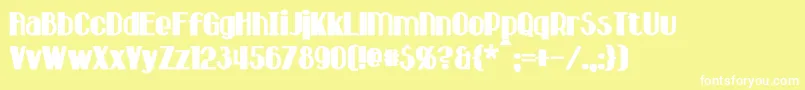 HastingsBold Font – White Fonts on Yellow Background