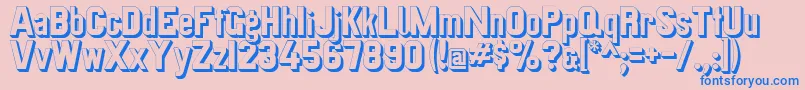 Preussischevi9ag2schatten Font – Blue Fonts on Pink Background