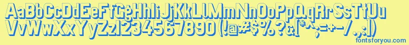 Weitere Informationen zur Preussischevi9ag2schatten-Schriftart Preussischevi9ag2schatten-Schriftart – Blaue Schriften auf gelbem Hintergrund