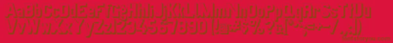 Weitere Informationen zur Preussischevi9ag2schatten-Schriftart Preussischevi9ag2schatten-Schriftart – Braune Schriften auf rotem Hintergrund