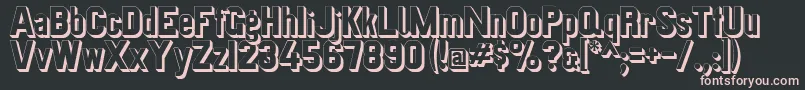 Preussischevi9ag2schatten Font – Pink Fonts on Black Background