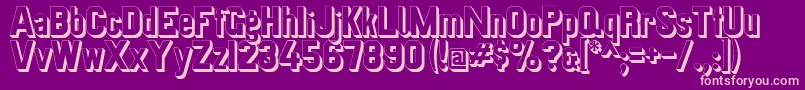 Fonte Preussischevi9ag2schatten – fontes rosa em um fundo violeta