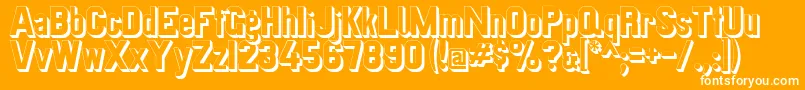 Preussischevi9ag2schatten Font – White Fonts on Orange Background