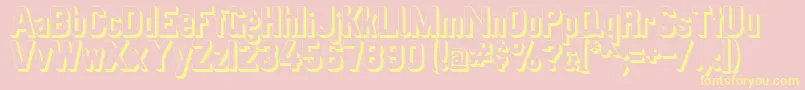Preussischevi9ag2schatten Font – Yellow Fonts on Pink Background