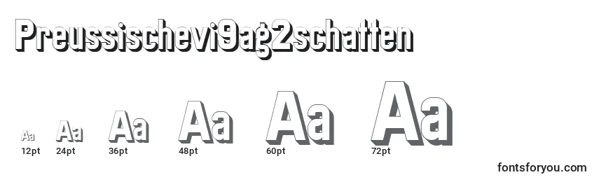 Размеры шрифта Preussischevi9ag2schatten