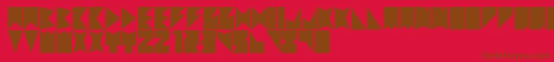 Acute Font – Brown Fonts on Red Background