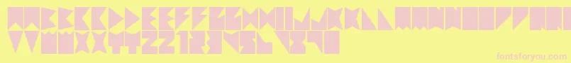 Acute Font – Pink Fonts on Yellow Background