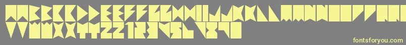 Fonte Acute – fontes amarelas em um fundo cinza