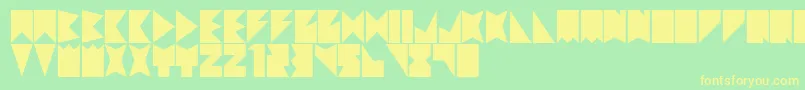 Czcionka Acute – żółte czcionki na zielonym tle