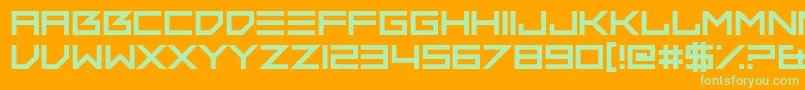 fuente ThumbsDown – Fuentes Verdes Sobre Fondo Naranja