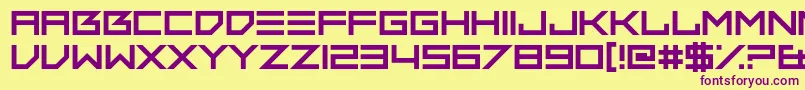 ThumbsDown Font – Purple Fonts on Yellow Background