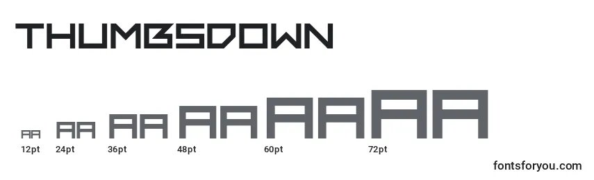 ThumbsDown Font Sizes