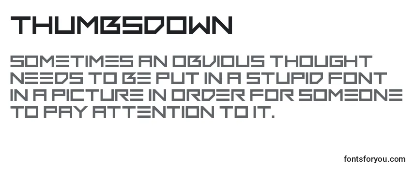 Review of the ThumbsDown Font