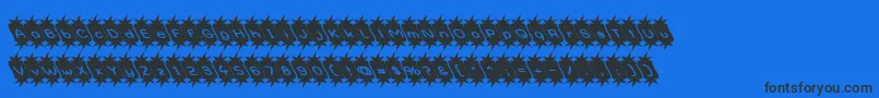 フォントOptimistic – 黒い文字の青い背景